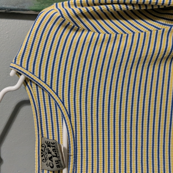 LAST CHANCE Vintage ribbed stripped short sleeve - Picture 2 of 6